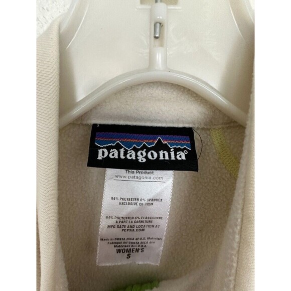 Patagonia Capilene 4 Expedition Quarterzip Thermal Green White Women's Small - Picture 6 of 9